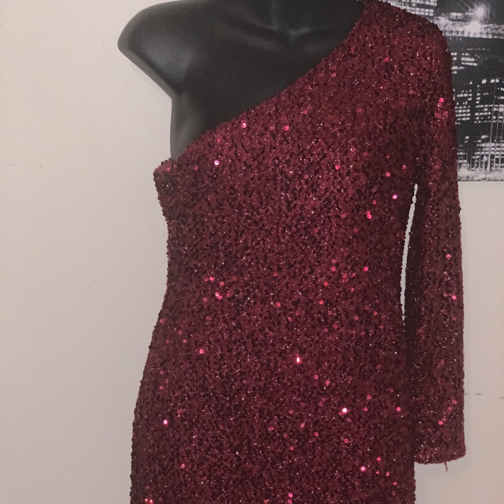 Red One Shoulder Dress